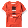 Παιδική μπλούζα New Collage για αγόρια Gentleman Πορτοκαλί αγορίστικες καλοκαιρινές ελληνικές μπλούζες κοντομάνικες