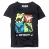 Παιδική μπλούζα New College για αγόρια Dinosaurs μαύρο καλοκαιρινές κοντομάνμικες μπλούζες αγοριστίκες με δεινόσαυρους (1)