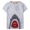 Παιδικήμπλούζα Blue seven για αγόρια dinner time άσπρο μπλούζες κοντομάνικες με καρχαρίες καλοκαρινές ετών