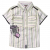 Παιδικό πουκάμισο Cormorano για αγόρια Tree άσπρο καλοκαιρινά ετών κοντομάνικα ριγέ online