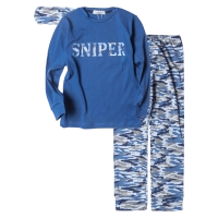 Παιδική πιτζάμα Hashtag για αγόρια Sniper Μπλε