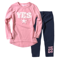 Παιδικό σετ για κορίτσια Yes ροζ μοντέρνα σε με κολάν για κορίτσια ετών online