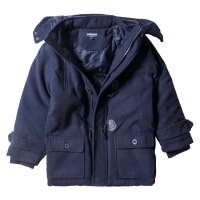 Παιδικό παλτό New College για αγόρια London Boy Μπλε μοντέρνα ζεστά παλτό με κουκούλα online