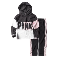Παιδικό σετ φόρμας New College για κορίτσια Pink Μαύρο κοριτσίστικες φόρμες ελληνικά παιδικά ρούχα