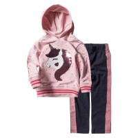 Παιδικό σετ φόρμας New College για κορίτσια Happy Unicorn Ροζ καθημερινές χειμωνιάτικες φόρμες online