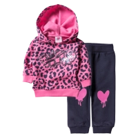 Παιδικό σετ φόρμας New College για κορίτσια Leopard Φούξια κοριτσίστικες φόρμες ελληνικά παιδικά ρούχα online