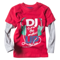 Παιδική μπλούζα New College για αγόρια DJ Κόκκινο αγορίστικα καθημερινά οικονομικά ελληνικά επώνυμα