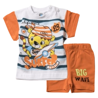 Βρεφικό σετ New College για αγόρια Surfer πορτοκαλί Μοντέρνα ρούχα για μωράκια αγοράκια μηνών online
