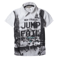 Παιδική μπλούζα New College για αγόρια Jump Άσπρο καλοκαιρινές μοντέρνες ποιοτικές μπλούζες online