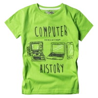 Παιδική μπλούζα New College για αγόρια Computer Πράσινο αγορίστικες ελληνικές κοντομάνικες μπλούζες