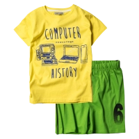 Παιδικό σετ New Collage για αγόρια Computer Κίτρινο καθημερινά αγορίστικα καλοκαιρινά online προσφοράς
