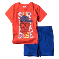 Bρεφικό σετ New Collage για αγόρια Paradise Πορτοκαλί καθημερινά αγορίστικα ποιοτικά online προσφοράς