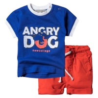 Bρεφικό σετ New Collage για αγόρια Angry Dog Μπλε καθημερινά αγορίστικα ποιοτικά online προσφοράς