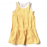 Παιδικό φόρεμα Name It για κορίτσια Stripes κίτρινο επώνυμα παιδικά ρούχα online κοριτσιστικα φορεματάκια ετών