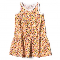 Παιδικό φόρεμα Name It για κορίτσια Flower Power κίτρινο