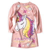 Παιδικό φόρεμα για κορίτσια Unicorn Stars Βερυκοκί