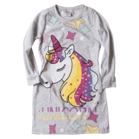 Παιδικό φόρεμα για κορίτσια Unicorn Stars Γκρι