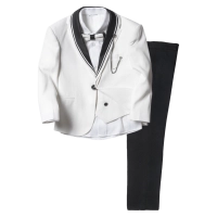 Παιδικό κοστούμι για αγόρια Μύκονος Λευκό αγορίστικα μοντέρνα βαφτιστικά παραγαμπράκια καλό ντύσιμο