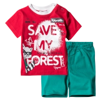 Bρεφικό σετ New Collage για αγόρια Save my Forest Κόκκινο καθημερινά αγορίστικα ποιοτικά online