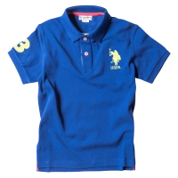 Παιδική μπλούζα US Polo για αγόρια USPA Μπλε αγορίστικες επώνυμες μοντέρνες polo με γιακά μπλούζες καλοκαιρινές