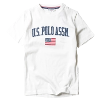 Παιδική μπλούζα US Polo για αγόρια America Άσπρο αγορίστικη πολο μοντέρνα κλασσική 1