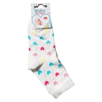 Παιδικές κάλτσες για κορίτσια Colorful Hearts Ασπρο χαριτωμένη μοναδική με πολύχρωμες καλτσούλες online