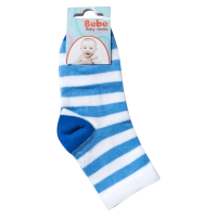 Παιδικές κάλτσες για αγόρια Blue White Stripes Άσπρο καθημερινό ιδιαίτερο online