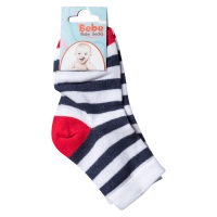 Παιδικές κάλτσες για αγόρια Marine Stripes Άσπρο Μπλε με πατουσάκι κόκκινο και ρίγες online