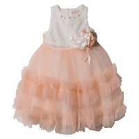 Παιδικό αμπιγέ φόρεμα για κορίτσια Regua ροδακινί