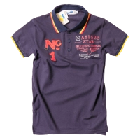 Παιδική μπλούζα για αγόρια No1 Μπλε αγορίστικες πόλο μπλούζες με γιακά καθημερινές καλές οικονομικές