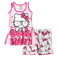 Παιδική πιτζάμα Like για κορίτσια Good Night Ροζ κοριτσίστικες καλοκαιρινές μοντέρνες ελληνικές πιτζάμες