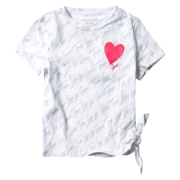 Παιδική μπλούζα GUESS για κορίτσια Heart Άσπρο
