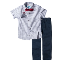Παιδικό σετ για αγόρια Sailing άσπρο πουα αγορίστικο κλασσικό σετ με πουκάμισο για εκδηλώσεις