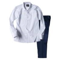 Παιδικό σετ για αγόρια Groom Άσπρο αγορίστικο κλασσικό με πουκάμισο και παντελόνι οικονομικό