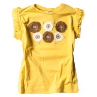 Παιδική μπλούζα Mayoral για κορίτσια Furbelow Κίτρινο