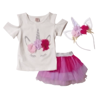 Παιδικό σετάκι για κορίτσια Unicorn φούξια μοντέρν σετ με φούστα tutu για κορίτσια με μονόκερο unicorn τούλι στέκα online