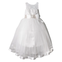 Παιδικό αμπιγέ φόρεμα για κορίτσια Monterey άσπρο
