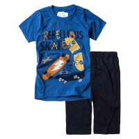 Παιδικό σετ για αγόρια Rebellious θαλασσί αγορίστικο άνετο καθημερινό οικονομικό φτηνό για το σχολείο αθλητικό ετών
