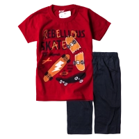 Παιδικό σετ για αγόρια Rebellious κόκκινο αγορίστικο άνετο καθημερινό οικονομικό φτηνό για το σχολείο αθλητικό ετών
