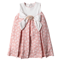 Παιδικό φόρεμα για κορίτσια La Spezia ροζ κοριτσίστικο επίσημο για γάμο βάφτιση με στρας πέρλες ρομαντικό παρανυφάκια για γιορτή εκδήλωση
