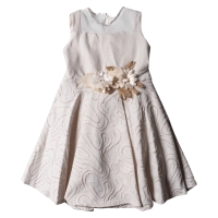 Παιδικό φόρεμα για κορίτσια Palermo εκρού κοριτσίστικο επίσημο για γάμο βάφτιση λουλούδια c throu ρομαντικό 1