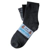 Παιδκές κάλτσες Triple Μαύρο Ανθρακί Γκρι αγορίστικες και κοριτσίστικες άνετες οικονομικές φθηνές