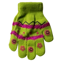 Παιδικά γάντια για κορίτσια Emoji Μαύρο κοριτσίστικα φτηνά ζεστά φλούο πλεκτά ελαστικά παιδικά emoji smile 1
