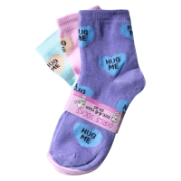Παιδικές κάλτσες για κορίτσια HUG ME Μωβ κοριτσίστικες μοντέρνες ποιοτικές καθημειρνές φθηνές