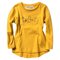 Βρεφική μπλούζα Minoti για κορίτσια Uni Dyno κίτρινο