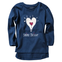 Βρεφική μπλούζα Minoti για κορίτσια Shine Bright μπλε