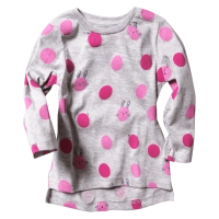 Βρεφική μπλούζα Minoti για κορίτσια Bunnies γκρι