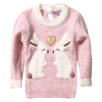 Παιδική μπλούζα πλεκτή Bunnies ροζ μοντέρνες πλεκτές μπλούζες πουλόβερ κοριτσίστικες ετών Online