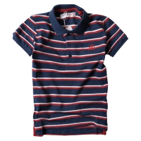 Παιδική μπλούζα Minoti για αγόρια stripped polo μπλε 3-13