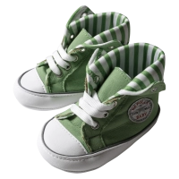 Βρεφικά παπούτσια για αγόρια Stripes Πράσινο αγορίστικα μποτάκια με κορδόνια μοντέρνα